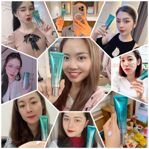 Kem chống nắng Sunscreen Cream Hathor Beauty 60g SPF50+ PA++++ 3 IN 1 Thấm nhanh, không bóng dầu, bết bí 60g - Hình ảnh 9