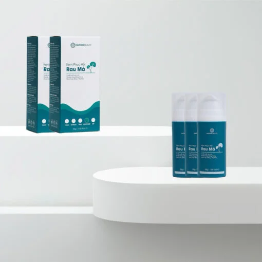 Kem phục hồi Rau Má Dưỡng ẩm Sáng da Bảo vệ da Tăng sinh Collagen cứu tinh cho da mỏng đỏ yếu Hathor Beauty 30g - Ảnh 3