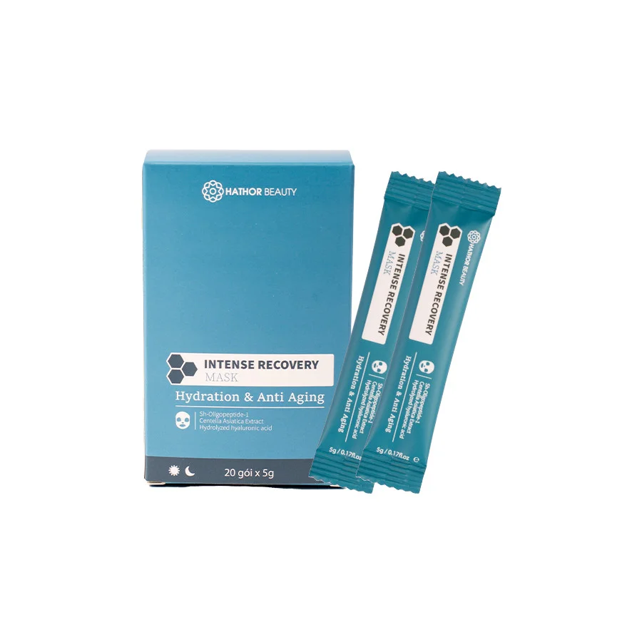 Mặt Nạ Phục Hồi Dưỡng Ẩm Sáng Bật Tone Chăm Sóc Da Mụn INTENSE RECOVERY MASK MẪU MỚI (20 gói) Hathor Beauty - Coravo